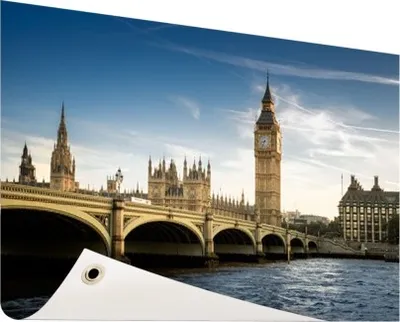 Produktbild von Gartenposter - 60x40 cm - Big Ben aus der Themse  - Modernes Wandbilder - Europäische Städte