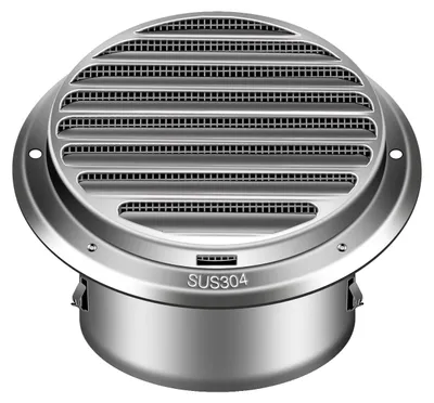 Immagine prodotto di Griglia di ventilazione, acciaio inossidabile 304, facile installazione, colore nero, 150 mm