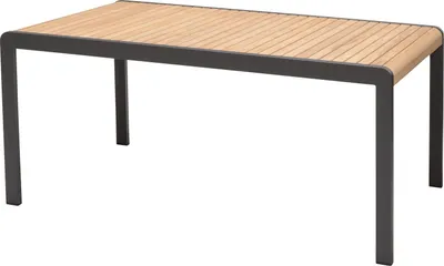 Produktbild von Gartentisch - Anthrazit - Aluminiumgestell - Teakholz - 163 x 95 cm