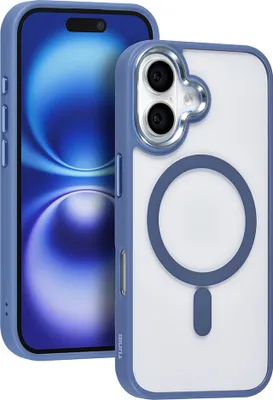 Immagine prodotto di Custodia posteriore TUNIQ per iPhone 16 - Magsafe - silicone - Blu