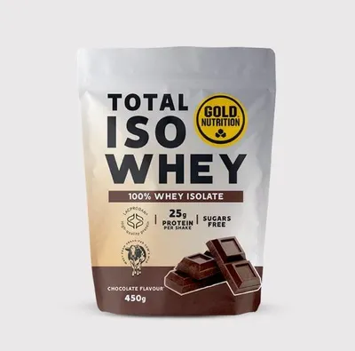 Produktbild von Gold Nutrition Protein Total ISO Whey 450 g | Hochwertiges Proteinpräparat, Schokolade