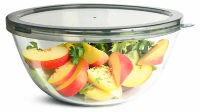 Produktbild von Glasschale mit Deckel groß 4,4L Salatschale Borosilikatglas Glasschüsse Schalel