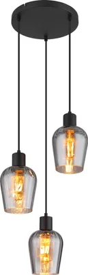 Produktbild von Globo Lighting Hängeleuchte Metall schwarz matt, 3x E27