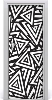 Produktbild von Tulup Türaufkleber 75x205 cm Dekorative Aufkleber Selbstklebend Wasserdichte Tapete Abnehmbar Schlafzimmer Wohnzimmer Wohnkultur - Dreiecke Hintergrund