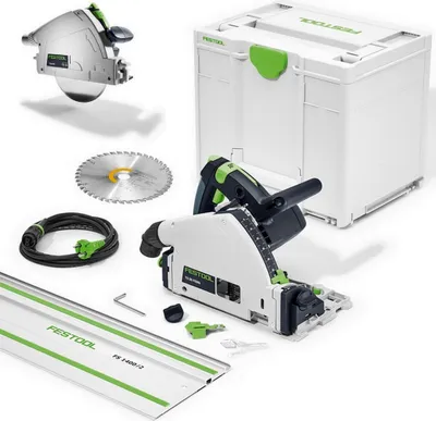 Produktbild von Festool Tauchsäge TS 55 FEBQ Plus FS 577010 + Führungsschiene + Pizzaschneider