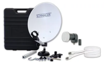 Produktbild von Schwaiger SATSET351, 11,7 - 12,75 GHz, 10,7 - 11,7 GHz, 950 - 2150 MHz, 9,75 - 10,6, Schwarz, Grau, Metallisch, 39 mm