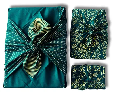Produktbild von Set von 3 Wiederverwendbaren Geschenkpapier Furoshiki