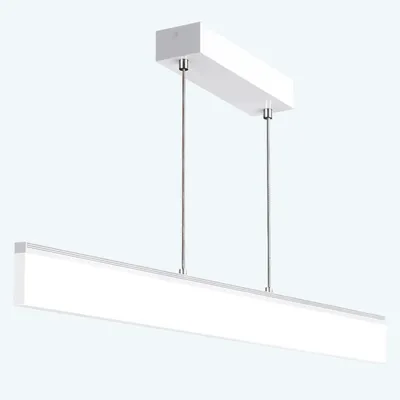 Immagine prodotto di doporro Lampadario a Sospensione 24W, 110.5 cm, Metallo Base, Lunghezza Filo 150 cm, Altezza regolabile, Lampada da Soffitto a Sospensione per Camera da Letto e Soggiorno, Bianco, Alivetta