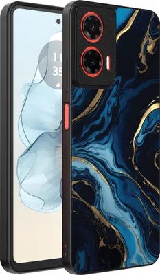 Immagine prodotto di Smartphonica Custodia per telefono adatta a Motorola Moto G04 - G24 - G24 Power - E14 con stampa in marmo - Custodia posteriore in TPU con design in marmo blu oro - Blu oro
