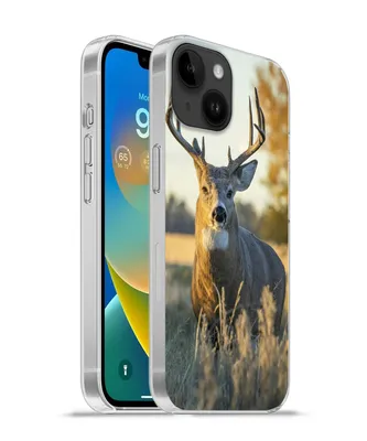 Produktbild von MuchoWow® Handyhülle Schutzhülle Hülle für Apple iPhone 14 - Softcase Hirsche - Gras - Herbst - Geweih - Natur - Tiere Silikon Softcase Handy Hülle - Mobiltelefonhülle