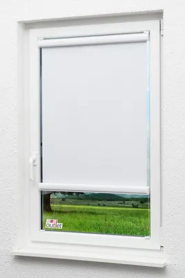 Produktbild von Lysel Outlet Glasleistenrollo verspannt abdunkelnd, (B x H) 100cm x 175cm in weiß/reinweiß