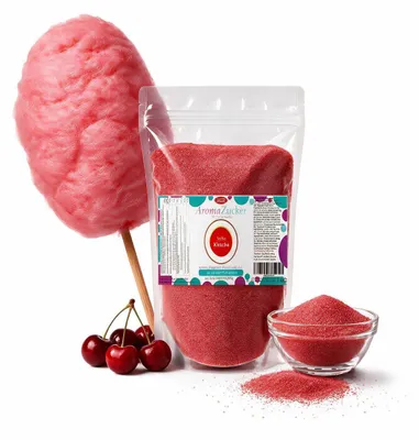Produktbild von Aroma Zuckerwattezucker Kirsche Geschmack 1 kg Beutel