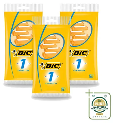 Immagine prodotto di 3 rasoi usa e getta Bic 1 Sensitive per uomo - confezione risparmio - 3 pezzi