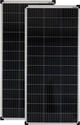 Produktbild von 2x100 Watt Mono Solarpanele Solarmodule Solaranlage Garten Camping 18V PV