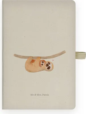 Produktbild von Mr. & Mrs. Panda notizbuch Faultier Kind - Transparent - Geschenk, Journal, Liebe, a4, Adressbuch, Kladde, Mom-life, Tagebuch, Mutter, Mama