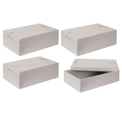 Produktbild von 4x Thermobox aus EPS, grau, 16,5 Liter, Innenmaß 500x310x105 mm