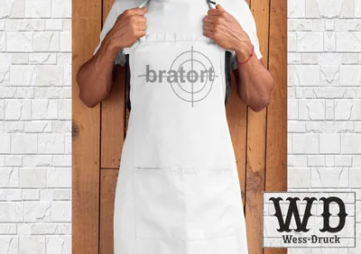 Produktbild von Kochschürze Grillschürze Bratort Weiß Silber
