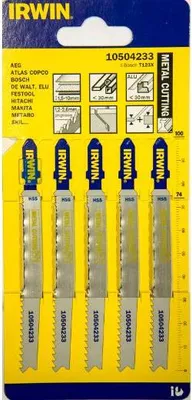 Image de Irwin Stichsaegeblatt HSS Metall 100mm 5St