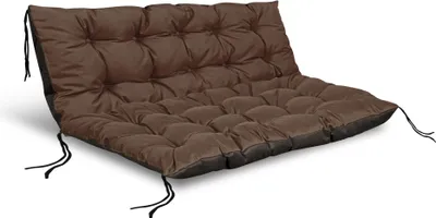 Produktbild von Gartenkissen-Set 120/80 cm + 120/40 cm für eine Bank, Paletten, wasserdicht, braun