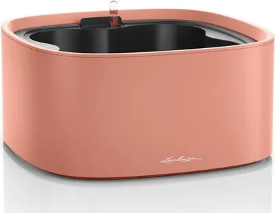 Image de LECHUZA Pot de plantes PILA Color système Stick rouge corail | Pot de plantes avec arrosage et insert à plantes | surface mate | 35 x 35 x 16,6 cm | 15948