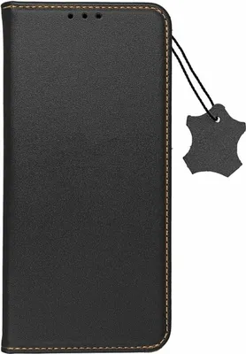 Produktbild von Smart Pro Echt Leder Hülle Tasche kompatibel mit Xiaomi Redmi 13c Schwarz