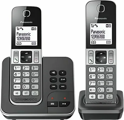 Produktbild von Panasonic KX-TGD322 Schnurlostelefone, Anrufbeantworter, schwarzer Bildschirm