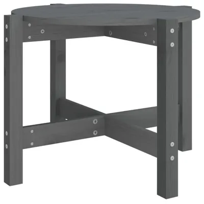 Produktbild von vidaXL Couchtisch Grau Ø 62,5x45 cm Massivholz Kiefer