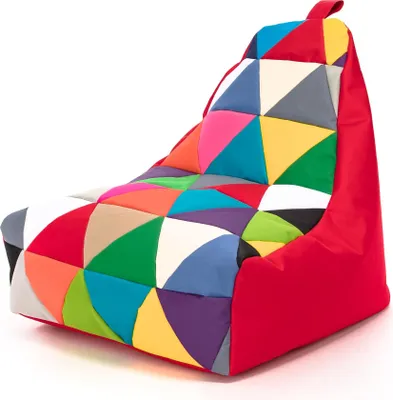 Obrázek produktu pro Ecopuf, Keiko Patchwork køeslo Outdoor, sedací vak, Èervená Nc12, S