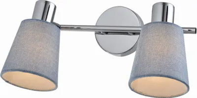 Zdjęcie produktu dla Kinkiet PIN chromowany niebieski 2xE14x40W tkanina wym:16x36x16cm IP20 Candellux
