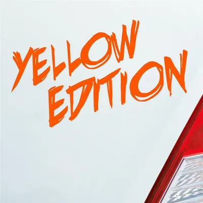 Produktbild von Auto Aufkleber Yellow Edition Auto Car Tuning 15x7 cm Orange Sticker Heckscheibenaufkleber