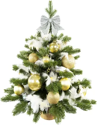 Produktbild von Dekorierter künstlicher Weihnachtsbaum NEGATIVE CHRISTMAS II 60 cm grün mit LED-Licht im Topf