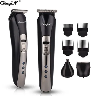 Produktbild von CkeyiN 3 In 1 Elektrische Haarschneider, Haarschneidemaschine Herren ,Bartschneider,Nasentrimmer Wiederaufladbar mit 4 Grenzkämme