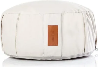 Zdjęcie produktu dla GORILLA SPORTS® Poduszka do jogi okrągła Ø 30 x 18 cm - Poduszka do medytacji z wypełnieniem orkiszowym i bawełnianą poszewką - Poduszka do siedzenia do jogi - Można prać z uchwytem