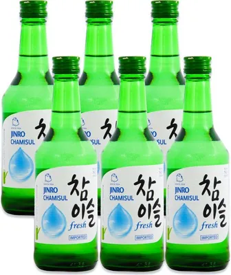 Produktbild von [ 6x 350ml ] HITEJINRO Soju Jinro Chamisul Fresh / Spirituose Alc. 16,9% vol.