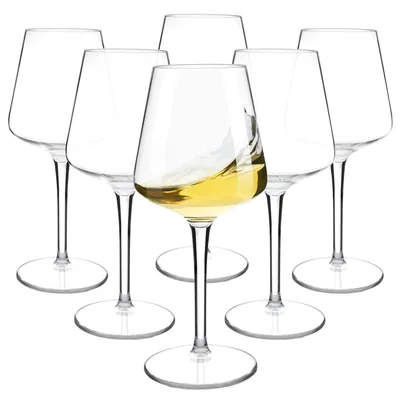 Immagine prodotto di Set di 6 bicchieri da vino in plastica infrangibile, perfetti per l'uso all'aperto