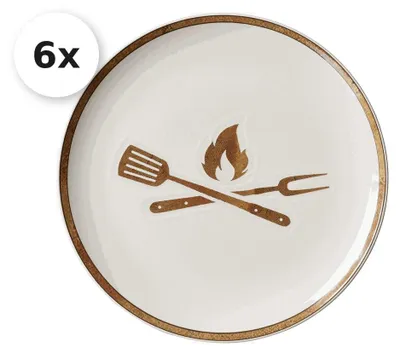 Produktbild von Speiseteller 26cm 6er Set Rusty
