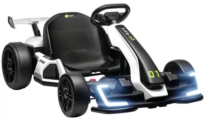 Productafbeelding van 24V elektrische skelter voor kinderen met driftfunctie, 6-12 jaar, wit