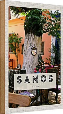 Produktbild von Holzschild Reise 20x30cm Samos Greece Urlaub Sommer Restaurant
