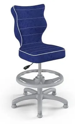 Produktbild von Kinder-Wachstumsstuhl Ergonomischer Schreibtischstuhl Für Körpergrösse 133-159 Cm, Petit Grau Visto 06, Mit Fussstütze