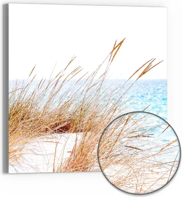 Produktbild von DEQOART Hybrid Leinwand Bild 30x30 cm 'Stille Meeresbrise' Wandbild Glas flach modern