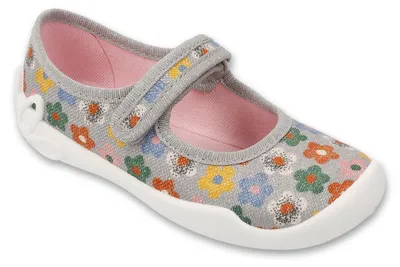 Produktbild von Ballerinaschuhe Befado 114X576 114Y576 grau mit Blumen