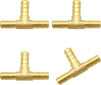 Obrázek produktu pro 4 ks hadicové a mosazné hadicové T-kusy, pneumatické hadicové T-kusy (8 mm)
