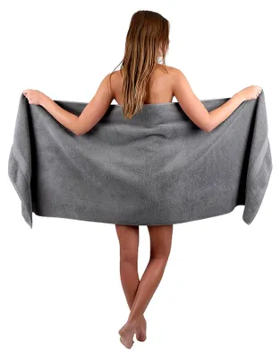 Produktbild von Saunatuch XXL Badetuch Liegetuch Strandlaken Saunahandtuch Premium Frottee 100% Baumwolle Größe 70 x 200 cm Farbe anthrazit