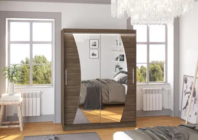 Obrázek produktu pro Zrcadlová skříň s LED osvětlením 150 cm LABRIS - tmavě hnědá