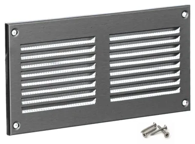 Immagine prodotto di Griglia di ventilazione da 200 x 100 mm, in acciaio inossidabile con protezione anti-insetti