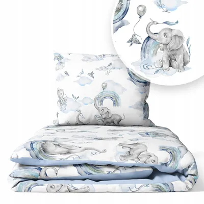 Produktbild von Kinderbettwäsche 90x120 Baumwolle Baby Bettwäsche Set 90x120 + 40x60 Kissenbezug Jungen & Mädchen Kleinkind Bettbezug