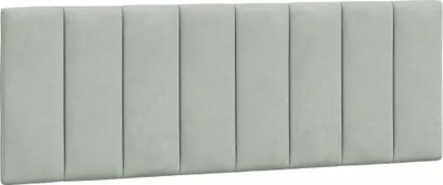 Produktbild von vidaXL Kopfteil-Kissen "Hanko" Hellgrau 120 cm Samt