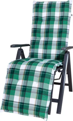 Produktbild von Auflage Relaxliege Milano 2397 grün-weiß kariert 169x49x6 cm KETTtex