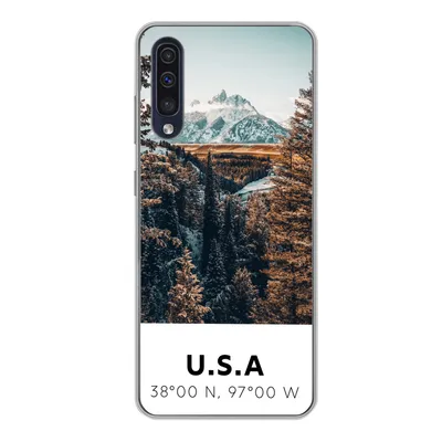Produktbild von MuchoWow® Handyhülle Schutzhülle Hülle für Samsung Galaxy A50 Amerika - Berge - Bäume Silikon Softcase Handy Hülle - Mobiltelefonhülle