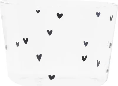 Produktbild von Dessertglas HEARTS all over mit kleinen Herzen 200ml Glas Bastion Collections